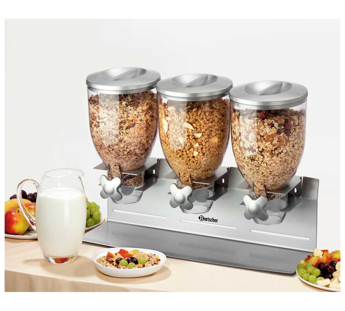 BARTSCHER - DISPENSADOR DE CEREALES TRIPLE - CAPACIDAD 10,5 LITROS