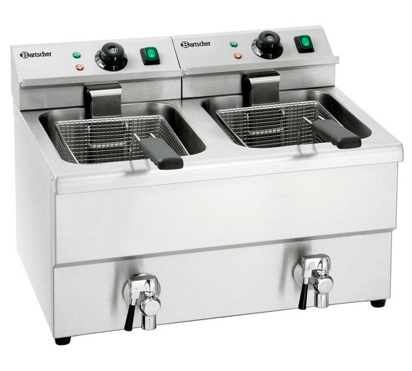 BARTSCHER - FREIDORA IMBISS II ELÉCTRICA - FONDO 63CM - 2 CUBAS 8 LITROS
