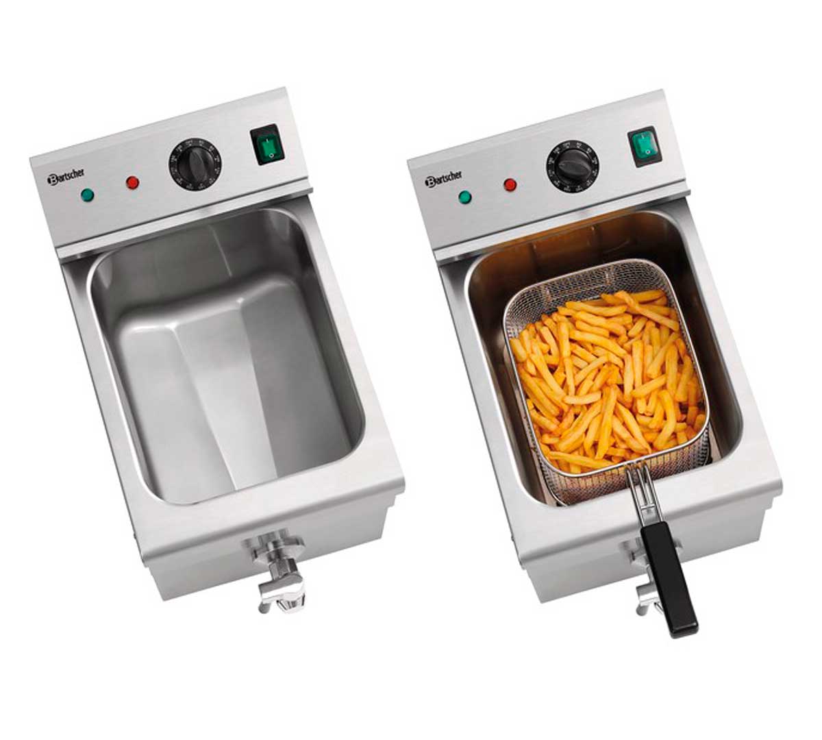 Freidora Inducción 8L Plus Eléctrica - Fondo 56,5 cm - 1 Cuba 8 litros