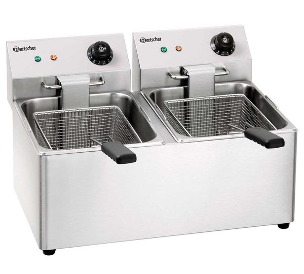 BARTSCHER - FREIDORA SNACK IV ELÉCTRICA - FONDO 62CM - 2 CUBAS 8 LITROS