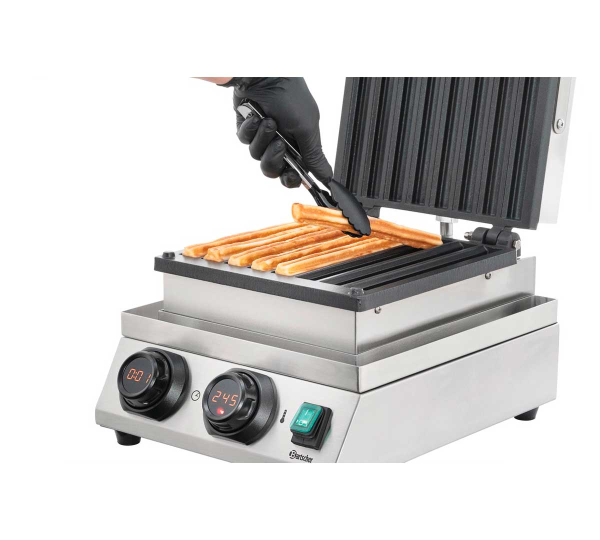 BARTSCHER - GOFRERA MDI CHURROS 2210 - PLACA ALUMINIO - POTENCIA 1,8KW