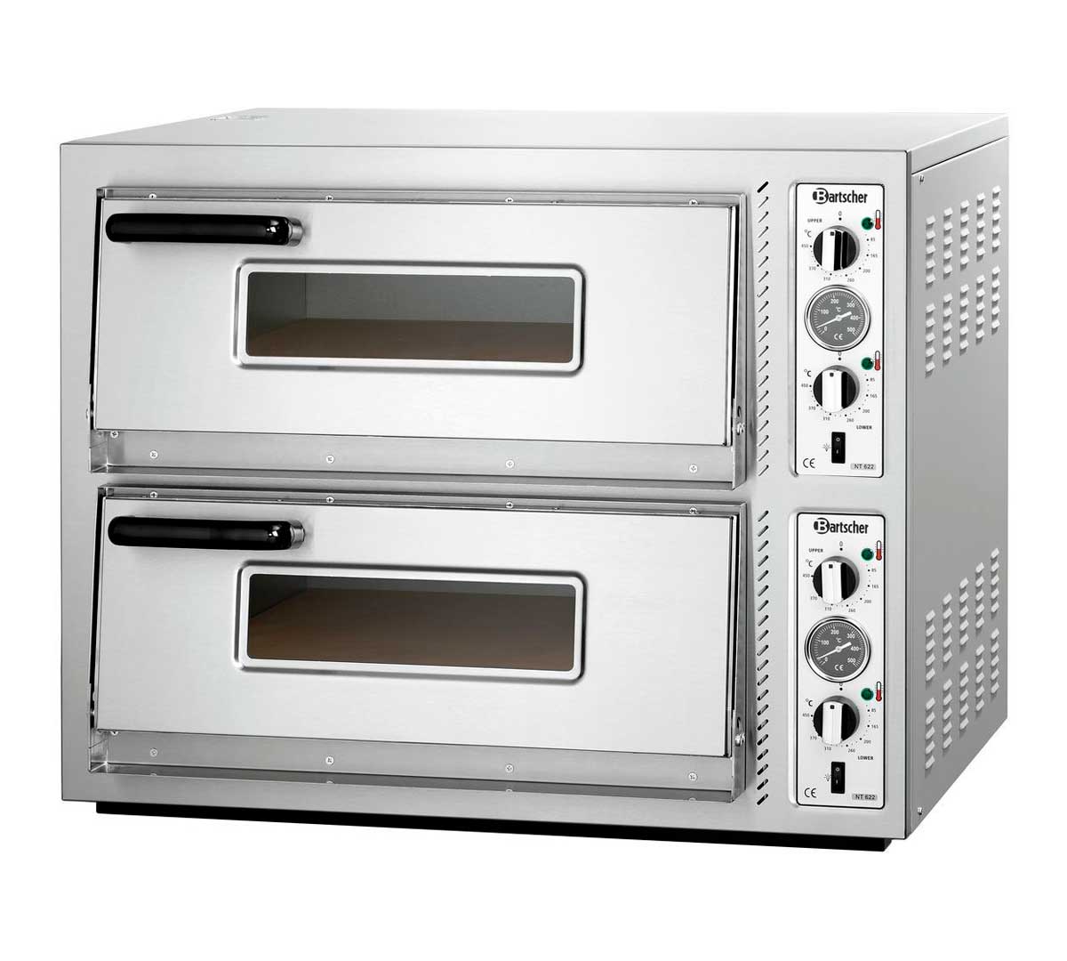 BARTSCHER - HORNO PIZZA NT622 - 2 CÁMARAS - 8 PIZZAS Ø 30CM - 10KW