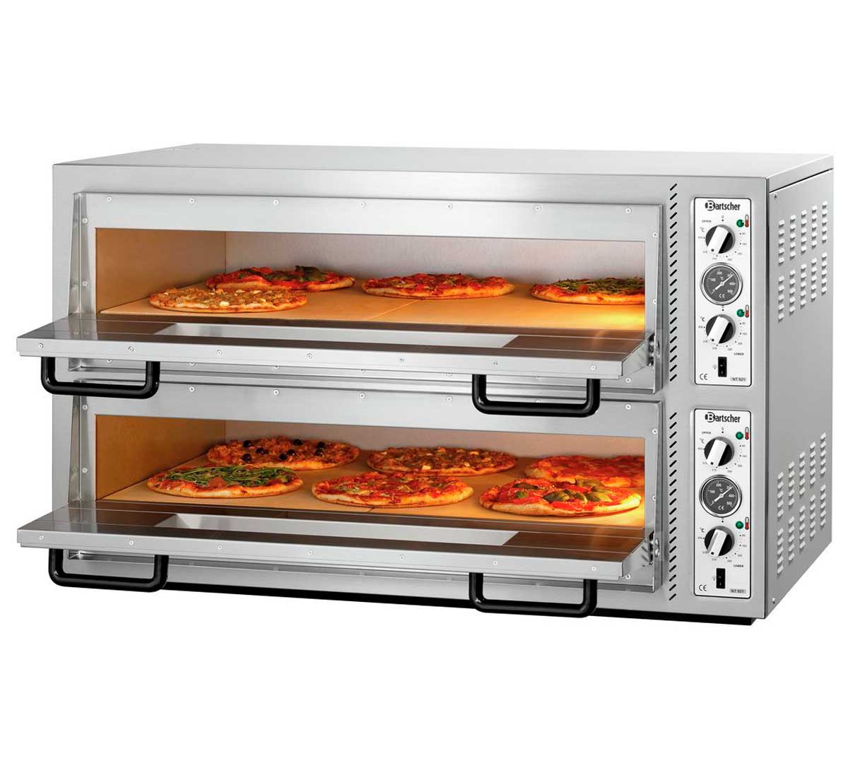 BARTSCHER - HORNO PIZZA NT921 - 2 CÁMARAS - 12 PIZZAS Ø 30CM - 12KW