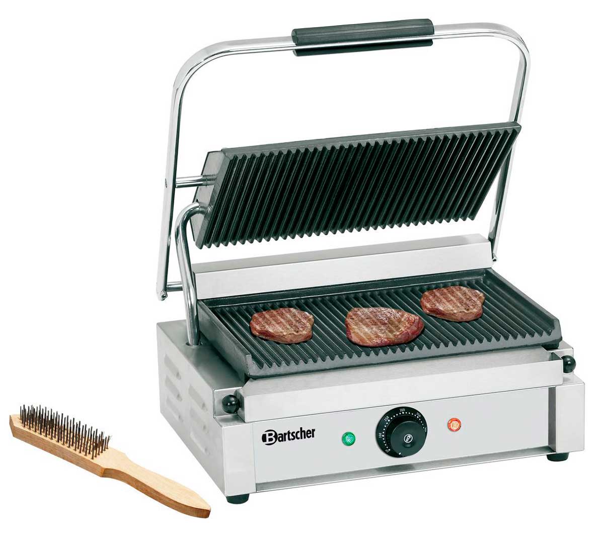 BARTSCHER - PARRILLA DE CONTACTO PANINI 1R - PLACA ACANALADA - ANCHO 41CM - POTENCIA 2,2KW