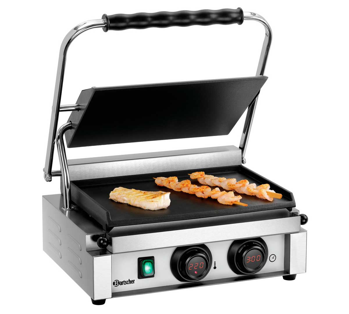 BARTSCHER - PARRILLA DE CONTACTO PANINI MDI 1G - PLACA LISA – ANCHO 41CM - POTENCIA 2,2KW