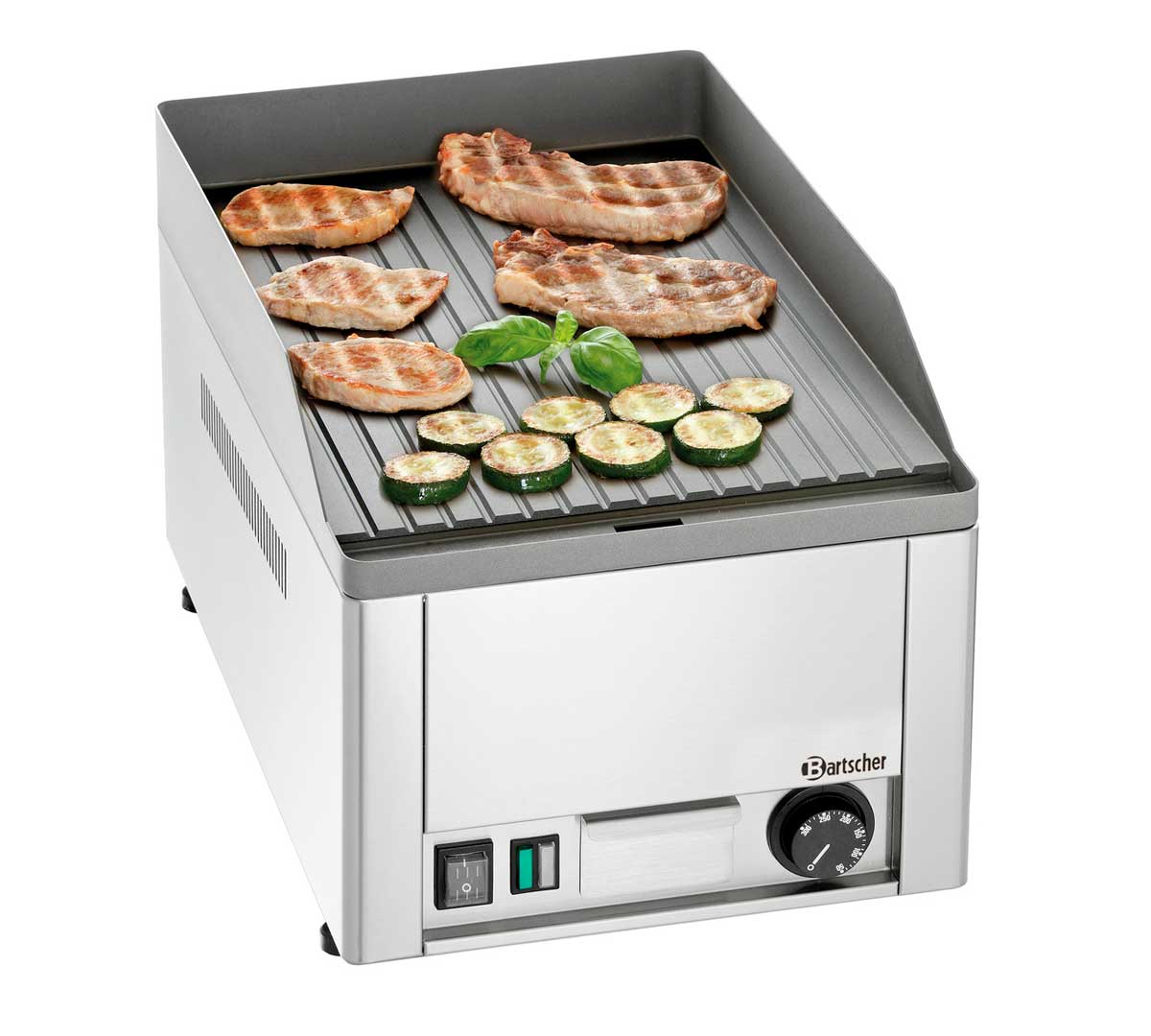 BARTSCHER - PLANCHA FRY TOP DE ACERO RANURADO GDP 320E-R ELÉCTRICA - FONDO 58CM - 3KW