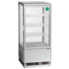 BARTSCHER - VITRINA EXPOSITORA PLATEADA REFRIGERADA - 3 ESTANTES