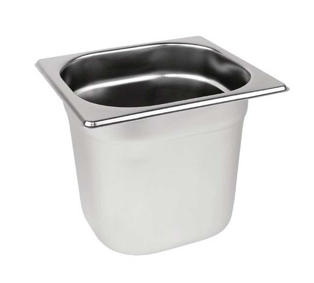 CLIMAHOSTELERIA - CUBETA ACERO INOX GN 1/6 - PROFUNDIAD 150 MM