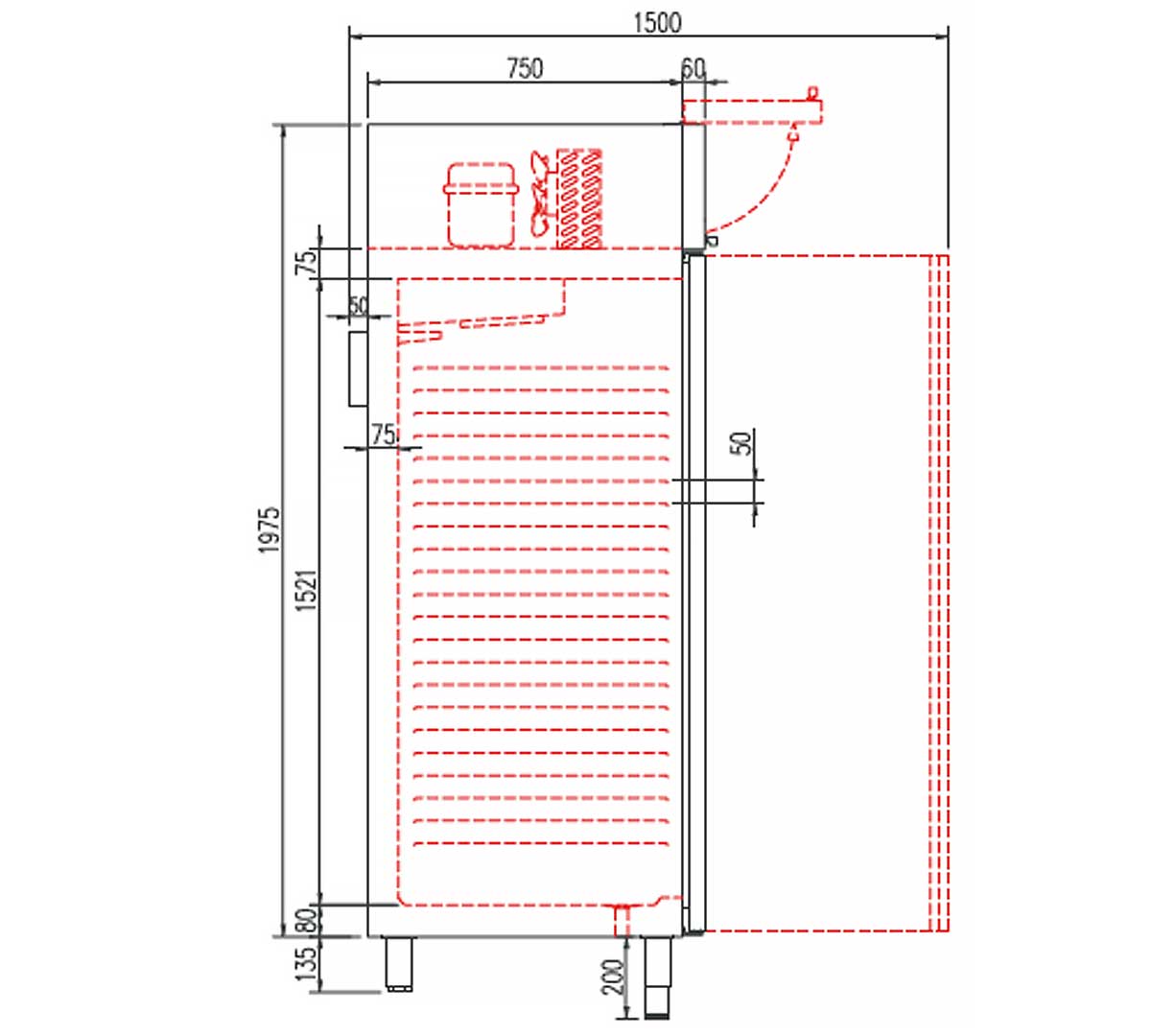 CORECO - ARMARIO CONGELADOR GN 2/1 ALTA EFICIENCIA HECG-1002