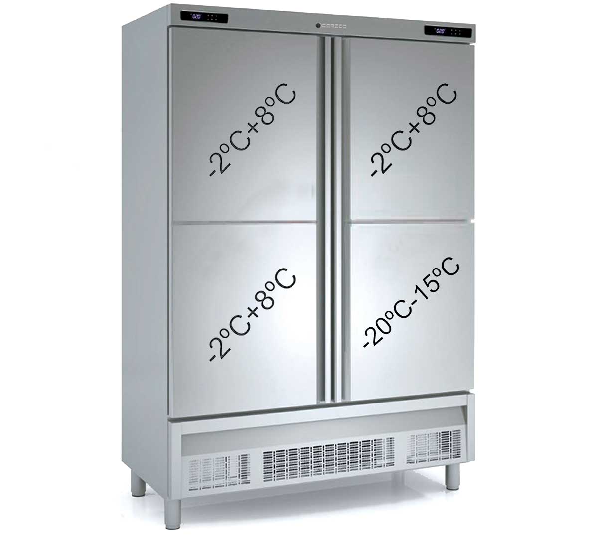 CORECO - ARMARIO REFRIGERADO CON DEPARTAMENTO DE CONGELADO ACM-1304 - 2+2 PUERTAS