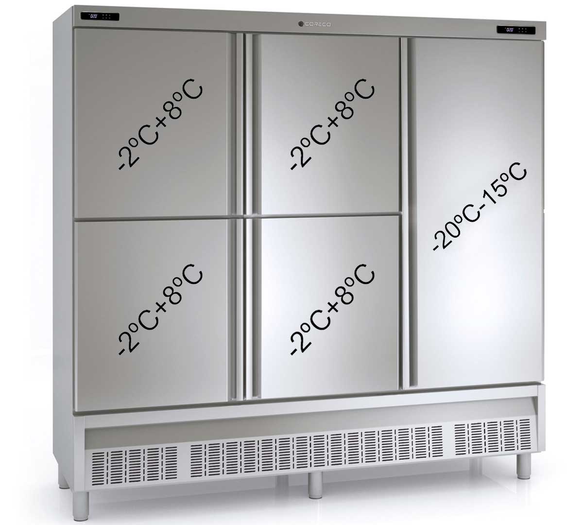 CORECO - ARMARIO REFRIGERADO CON DEPARTAMENTO DE CONGELADO ACM-2005 - 2+2+1 PUERTAS