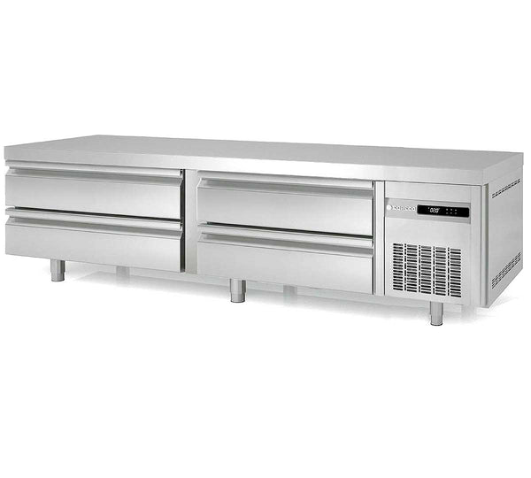 CORECO - MESA FRÍA BAJA COCINA GN 2/1 KBR-83 - FONDO 700 - 4 CAJONES