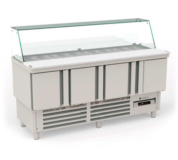 CORECO - MESA FRÍA GN 1/1 COMPACTA KEBAB 4 PUERTAS MFK-180