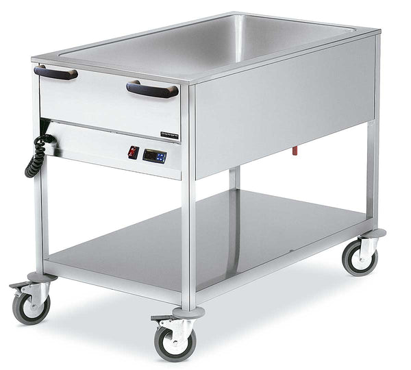 DISTFORM - CARRO BAÑO MARÍA 3 CUBETAS GN 1/1 - FONDO 67CM