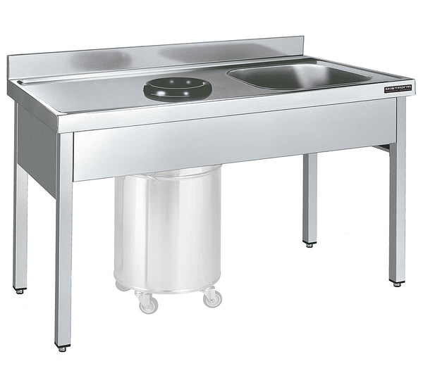 DISTFORM - FREGADERO GAMA 600 CON CUBETA Y ARO