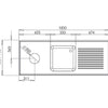 DISTFORM - FREGADERO GAMA 600 CON CUBETA Y ARO