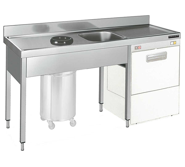 DISTFORM - FREGADERO GAMA 600 CUBETA Y ARO CON ESPACIO LAVAVAJILLAS
