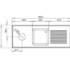 DISTFORM - FREGADERO GAMA 600 CUBETA Y ARO CON ESPACIO LAVAVAJILLAS