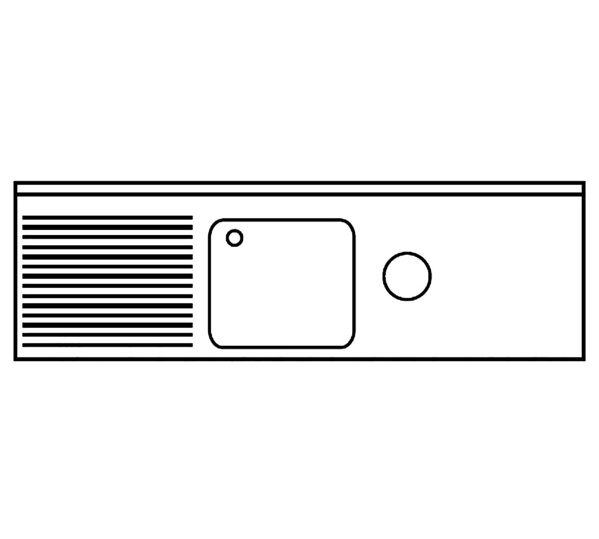 DISTFORM - FREGADERO GAMA 700 CUBETA Y ARO CON BASTIDOR