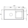 DISTFORM - FREGADERO GAMA 700 CUBETA Y ARO CON BASTIDOR