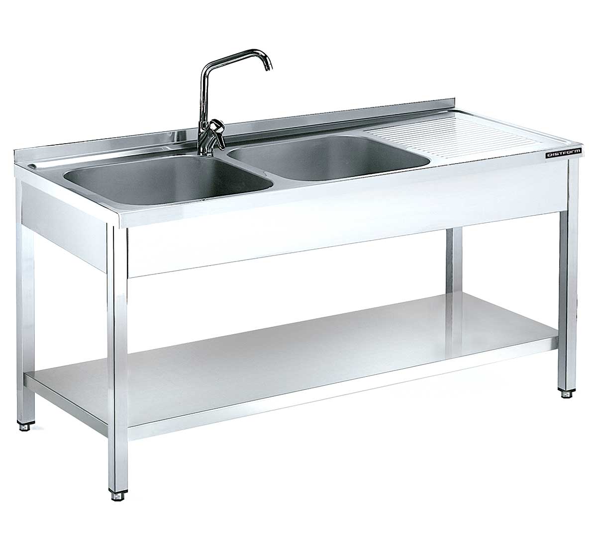 DISTFORM - FREGADERO GAMA 550 CON BASTIDOR Y ESTANTE