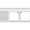 DISTFORM - FREGADERO GAMA 700 CON ESPACIO LAVAVAJILLAS Y PUERTA