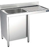 DISTFORM - FREGADERO GAMA 700 CON ESPACIO LAVAVAJILLAS Y PUERTA