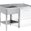DISTFORM - FREGADERO GAMA 550 CON ESPACIO LAVAVAJILLAS Y ESTANTE