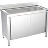 DISTFORM - FREGADERO GAMA 700 GRAN CAPACIDAD CON BASTIDOR Y PUERTAS