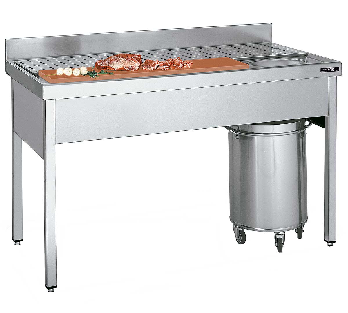 DISTFORM - MESA GAMA 700 PREPARACIÓN CARNE/PESCADO - FONDO 70CM