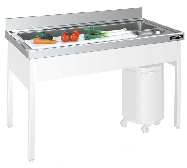 DISTFORM - MESA GAMA 700 PREPARACIÓN VERDURAS SIN BASTIDOR - FONDO 70CM