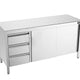 DISTFORM - MESA CENTRAL GAMA 600 CON CAJONES Y PUERTAS CORREDERAS - FONDO 60CM