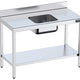 DISTFORM - MESA MURAL GAMA 600 CON CUBETA CENTRAL Y ESTANTE