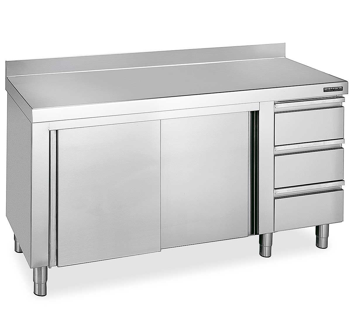 DISTFORM - MESA MURAL GAMA 700 CON CAJONES Y PUERTAS CORREDERAS - FONDO 70CM