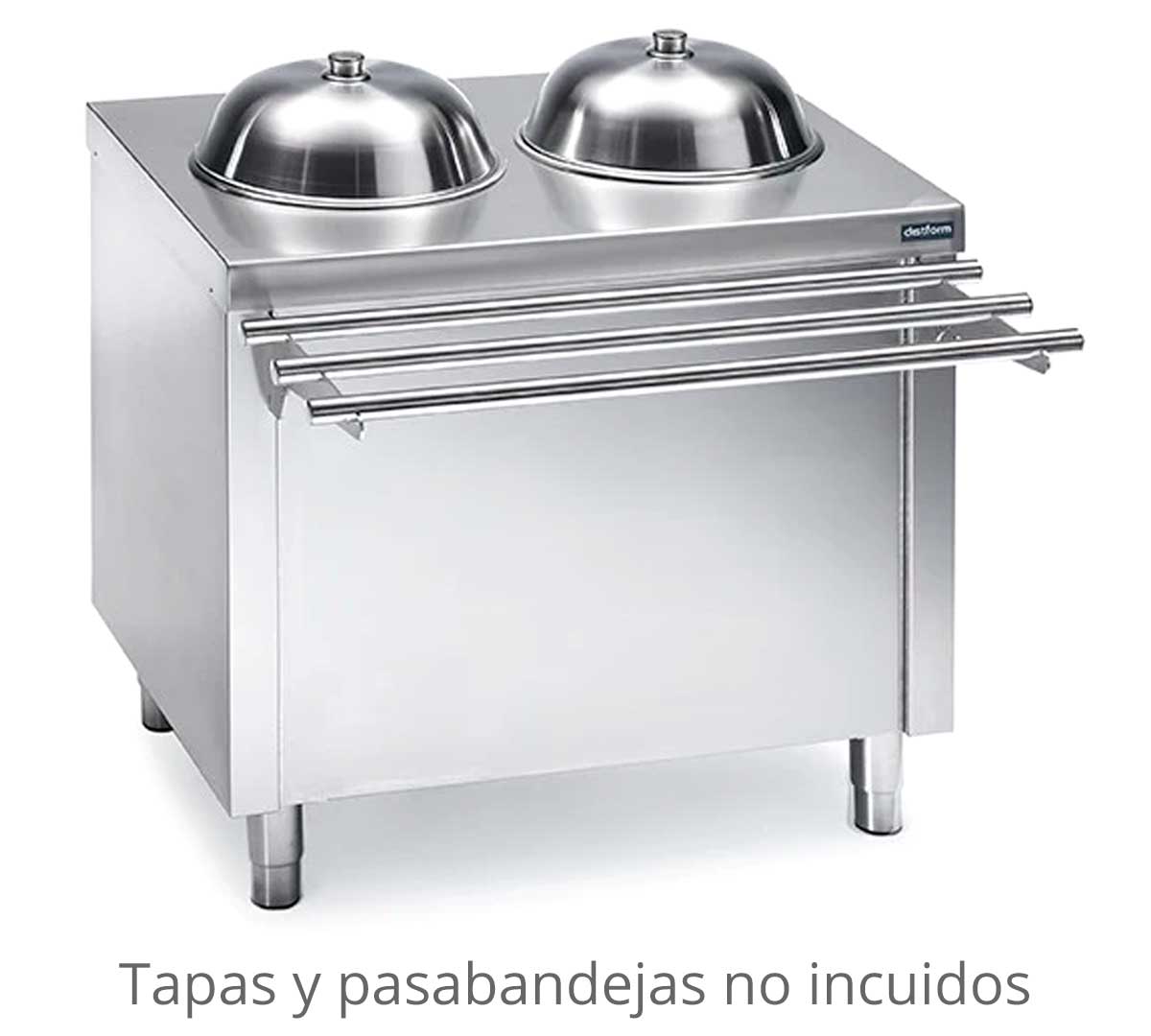 DISTFORM - SELF DISPENSADOR CALIENTE PARA PLATOS DOBLE - CAPACIDAD 130 PLATOS
