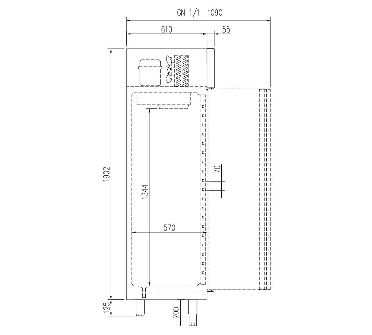 DOCRILUC - ARMARIO CONGELADOR GASTRO AGC-50-E