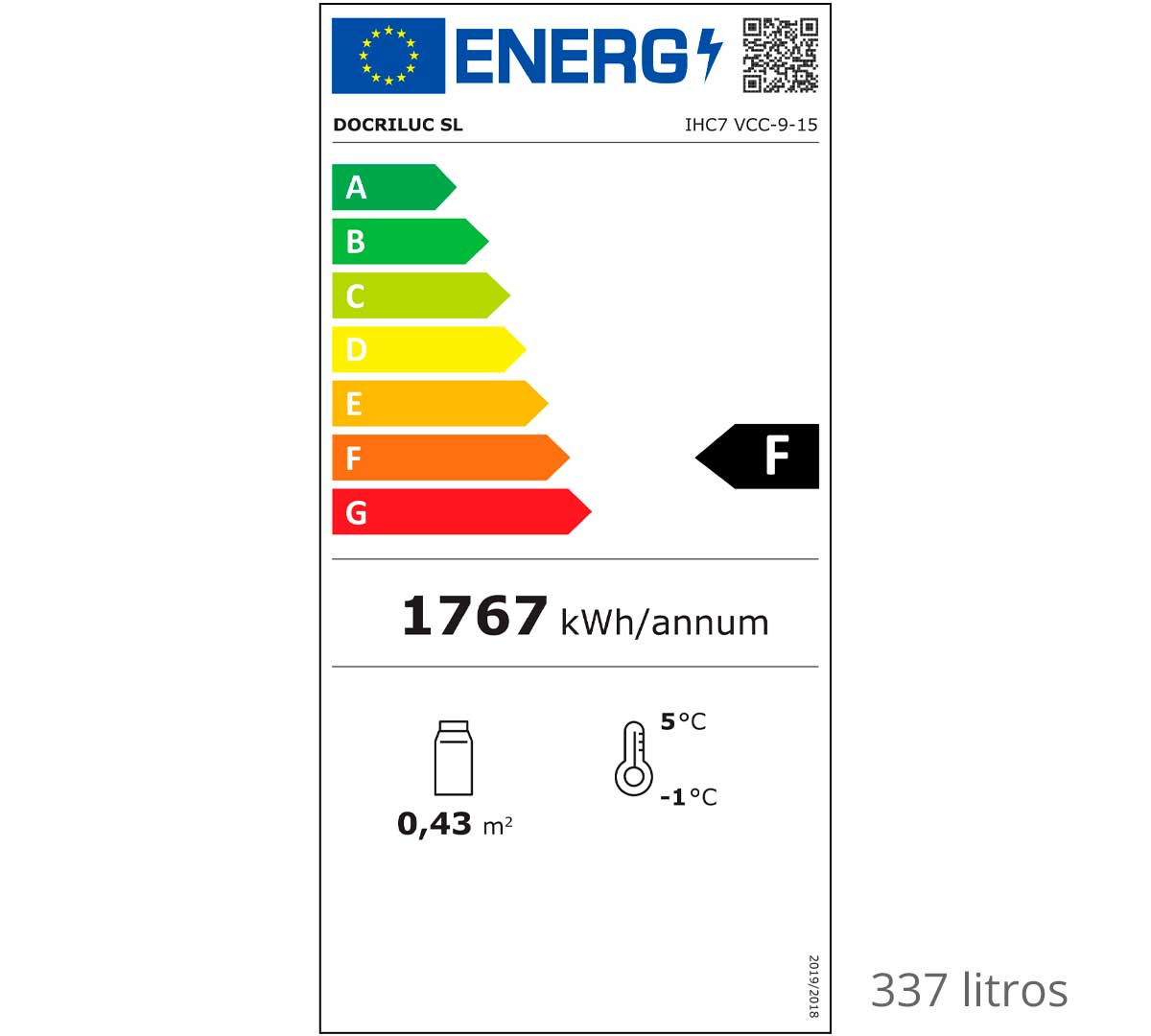 DOCRILUC VITRINA EXPOSITORA CERRADA LUNNARIS VCC-9