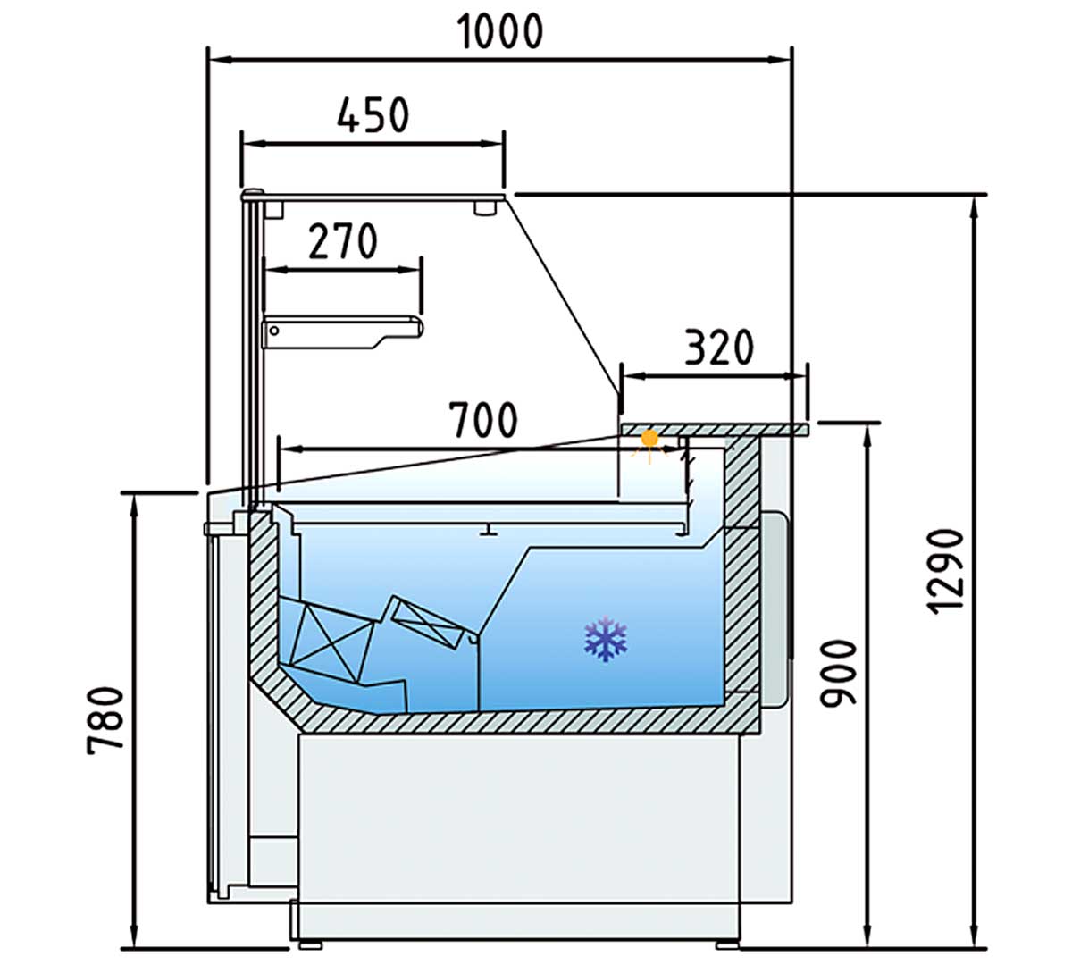 DOCRILUC - VITRINA EXPOSITORA VALORIAN VEGPC-10
