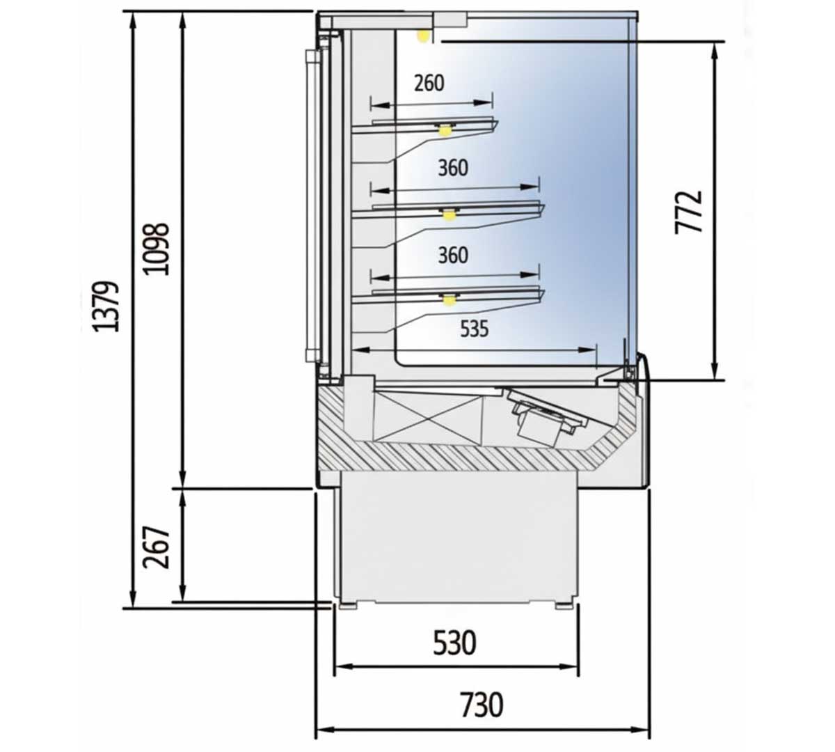 DOCRILUC - VITRINA SEMIMURAL INSIGNIA VV-R