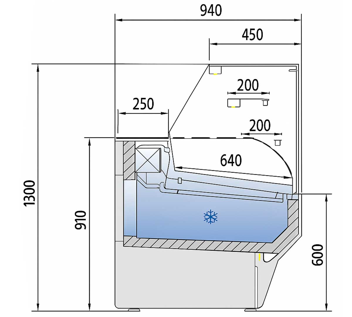 DOCRILUC - VITRINA EXPOSITORA VESPER VEP-9-RR