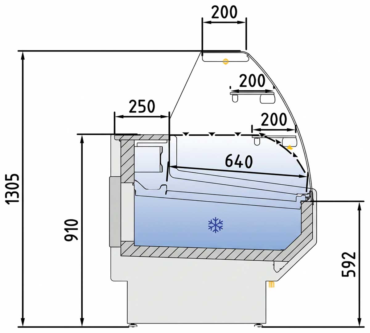 DOCRILUC - VITRINA EXPOSITORA NERIA VEPD-9-C