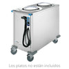 EDENOX - CARRO CALIENTE DISPENSADOR DE PLATOS CPC2-28 - 90 PLATOS DIÁMETRO 18 A 28 CM