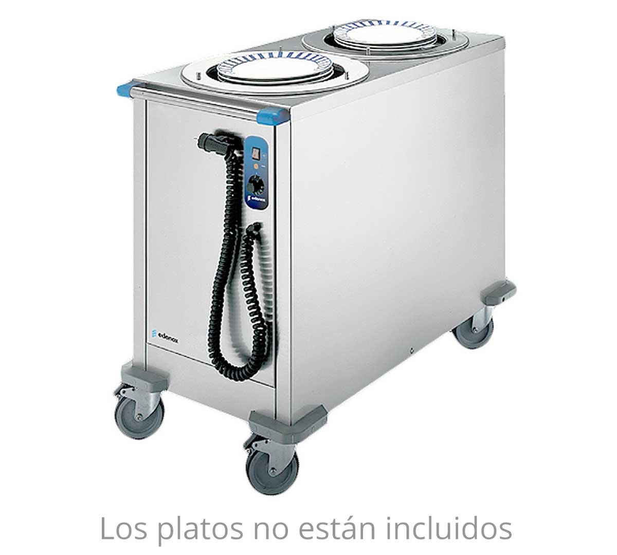EDENOX - CARRO CALIENTE DISPENSADOR DE PLATOS CPC2-28 - 90 PLATOS DIÁMETRO 18 A 28 CM