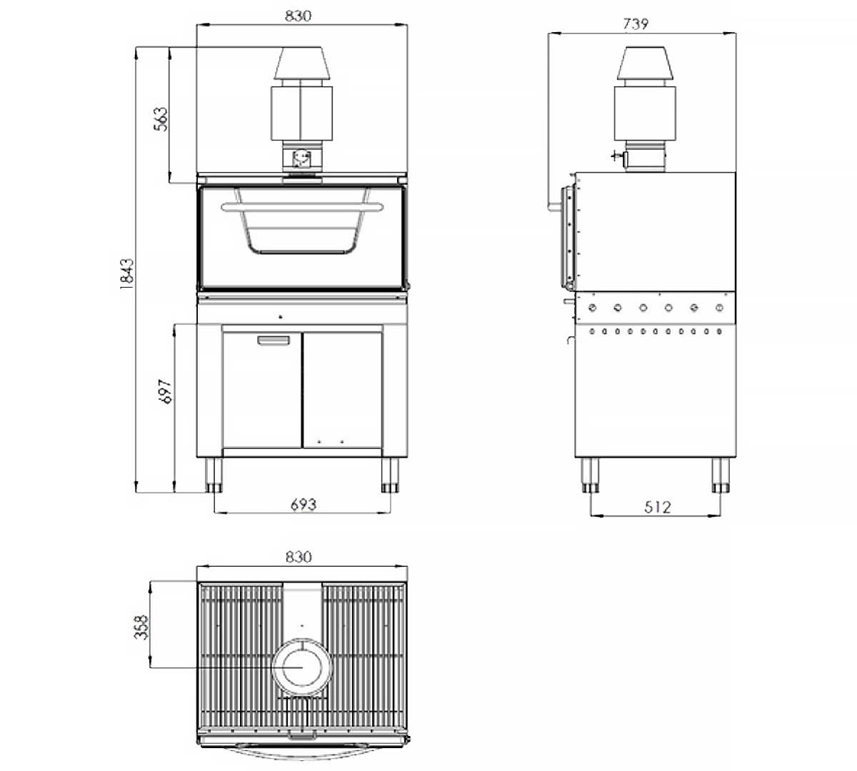 EDENOX - HORNO BRASA HB-70-A