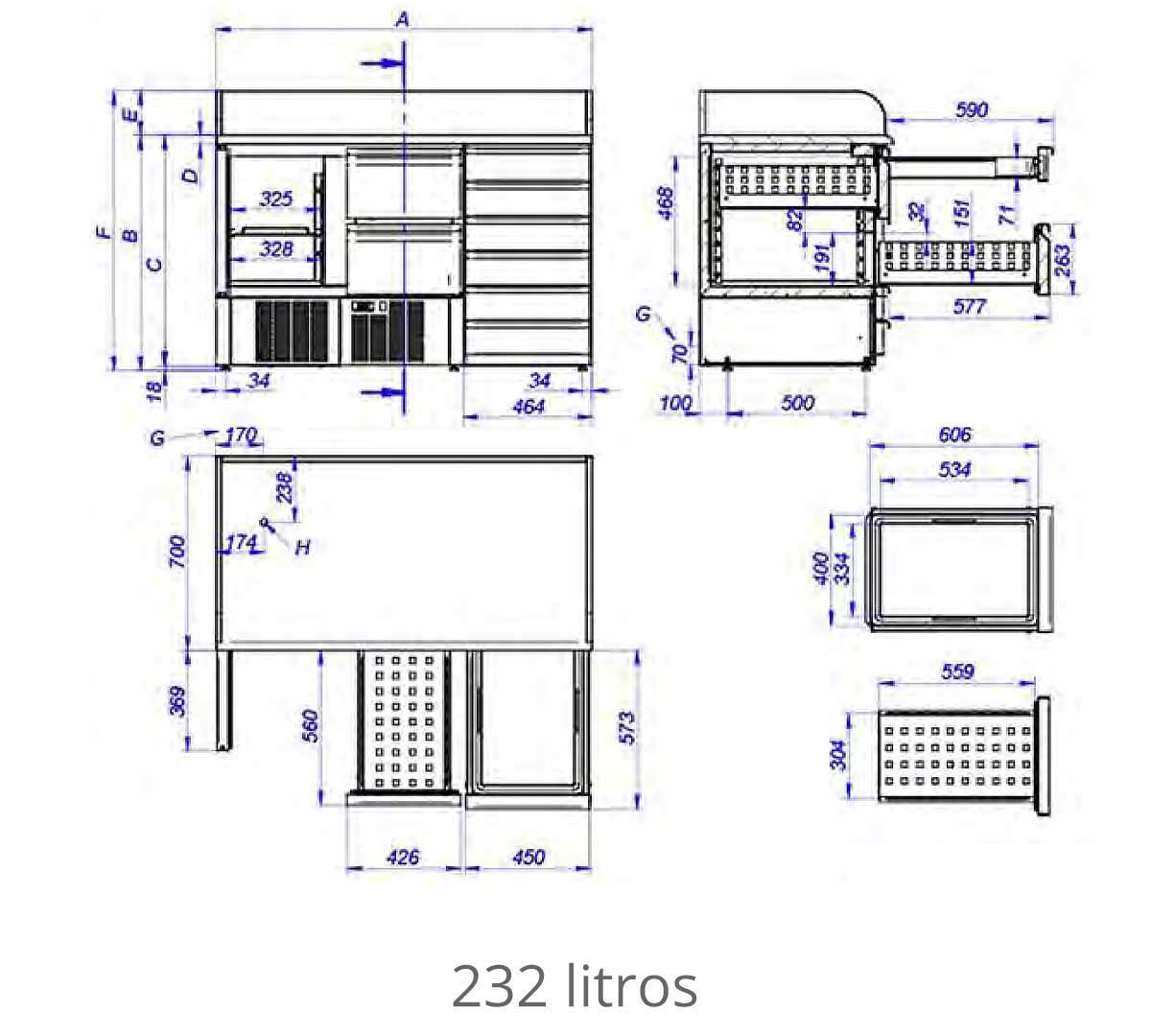 EDENOX - MESA REFRIGERADA PIZZA MPGP-140