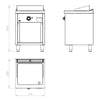 FAINCA HR - S600 FRY TOP ELÉCTRICO ACERO DE PIE FTE6006E