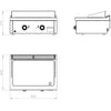 FAINCA HR - S600 FRY TOP ELÉCTRICO ACERO SOBREMESA FTE6008S