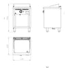 FAINCA HR - S600 FRY TOP DE ACERO DE PIE FT6006E