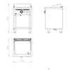 FAINCA HR - S600 FRY TOP CROMO DE PIE FT6006ECR
