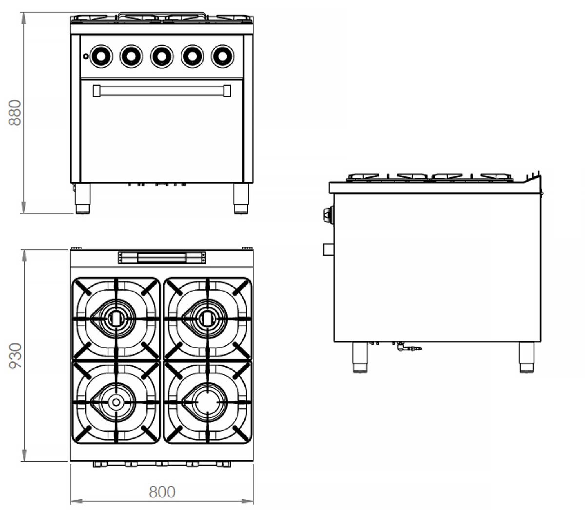 FAINCA HR - S900 COCINA HORNO C4F900HE